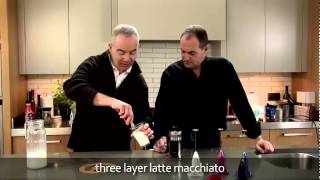 aerolatte  milk frother makes three layer caffè latte macchiato [upl. by Gent72]