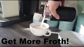 How to Get More Froth from Your Nespresso Coffee Aeroccino  Nespresso tips and help [upl. by Tiat115]